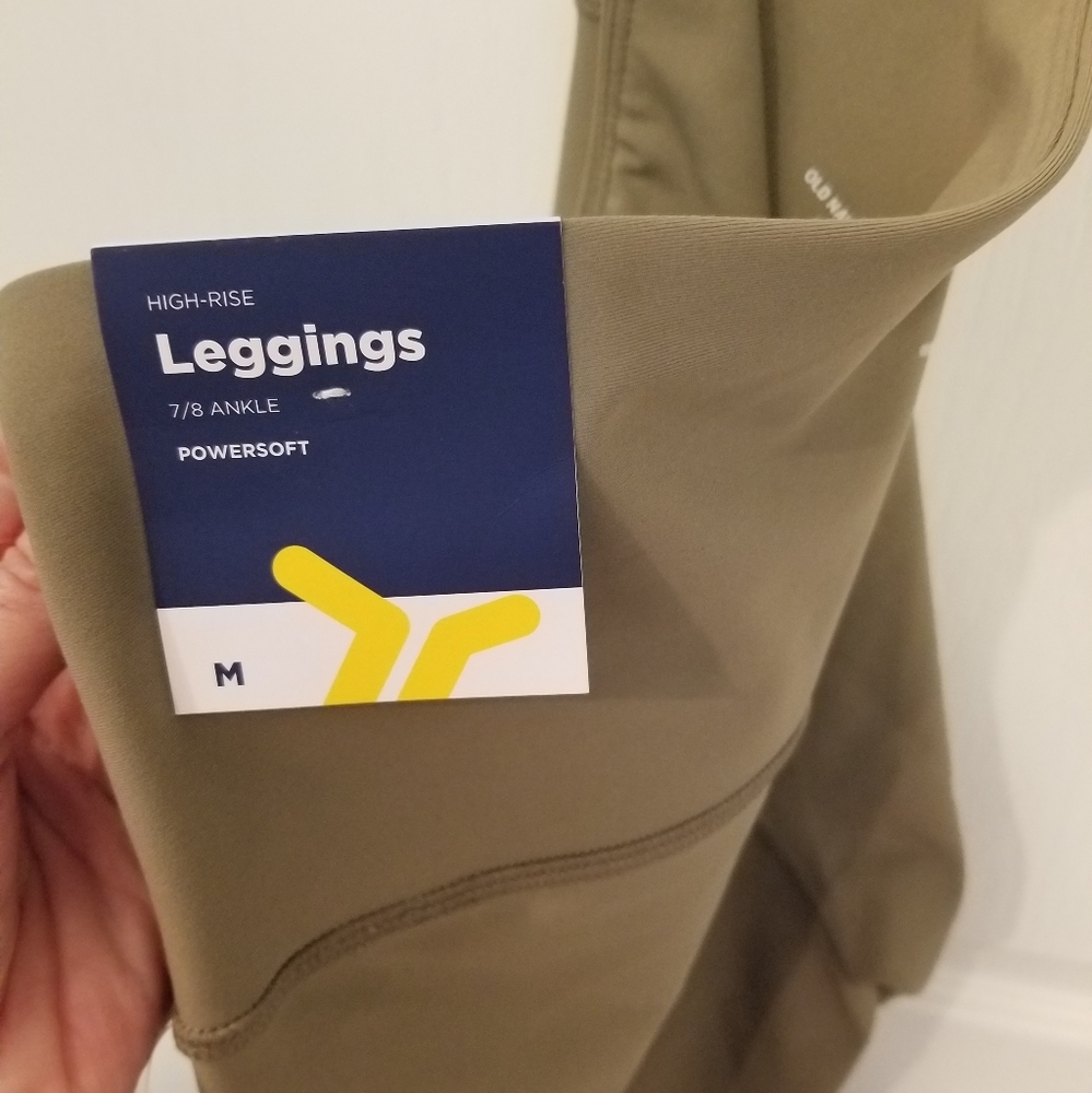 Old Navy High Rise 7/8 Ankle Powersoft Leggings Size M Medium Light Comp…